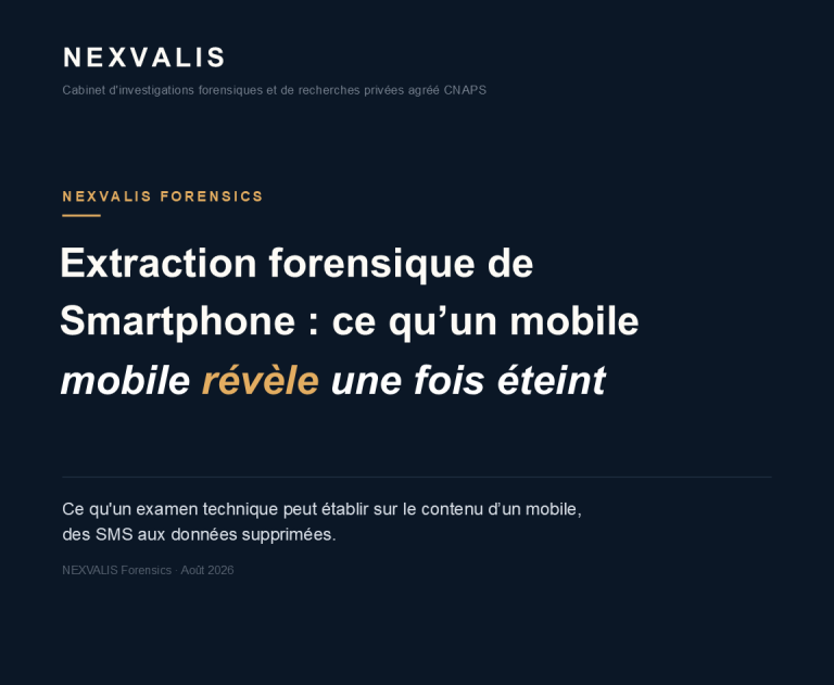 Extraction forensique de smartphone : ce qu&rsquo;un mobile révèle une fois éteint