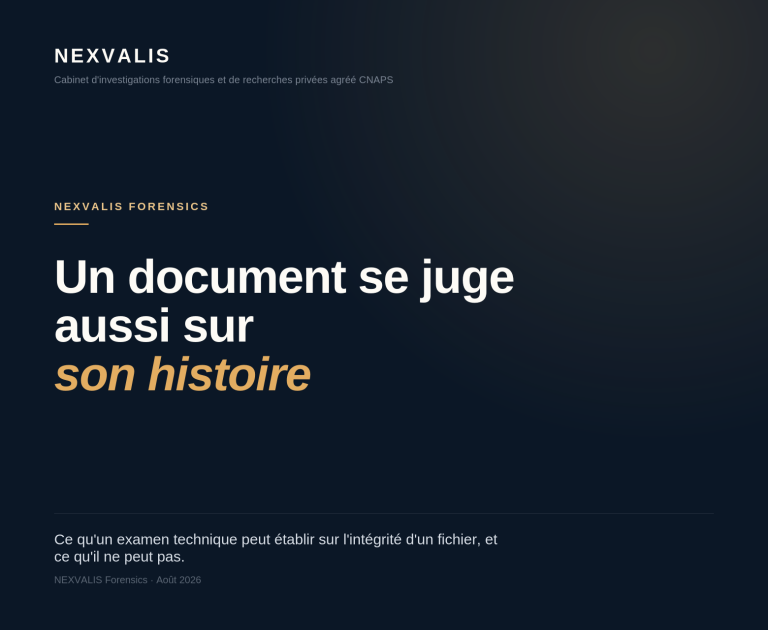 vérification altération document