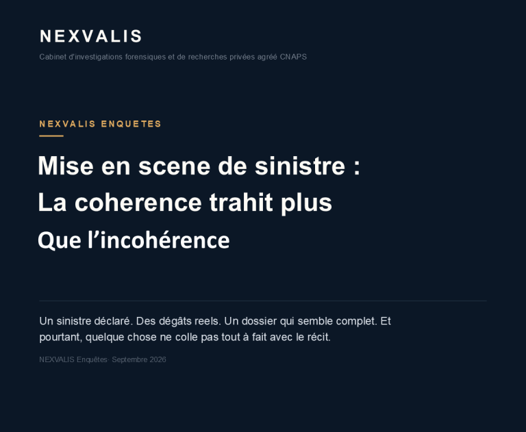 Mise en scène de sinistre : la cohérence trahit plus que l&rsquo;incohérence